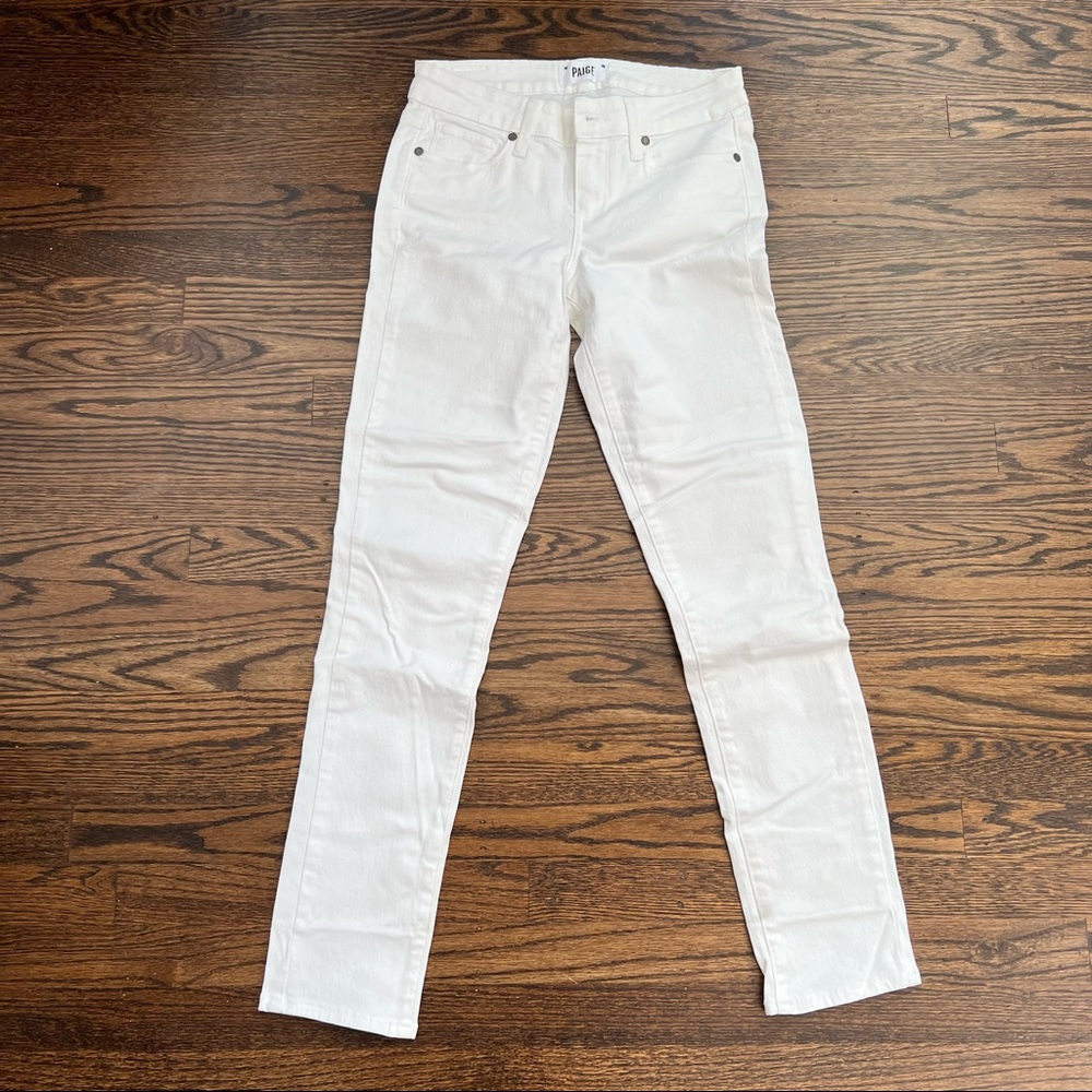 white paige skinny jeans